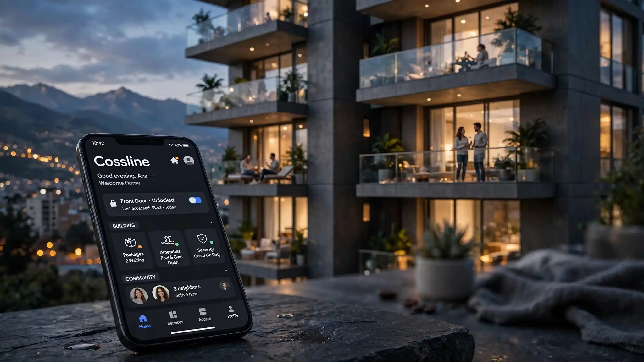 Ecosistema Cossline Smart Living en Condominios de Bolivia