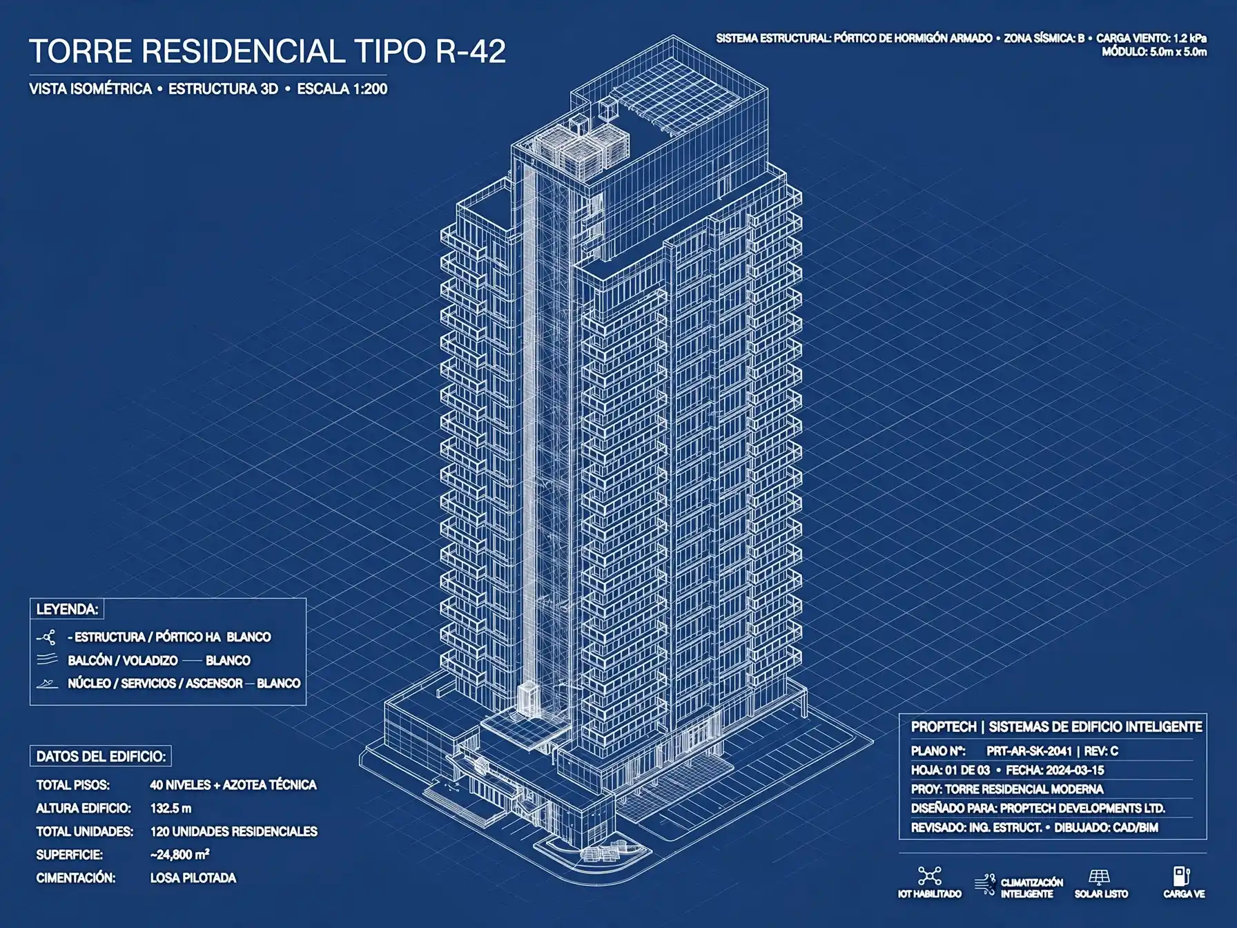 Plano Blueprint Estructural Winner Tower